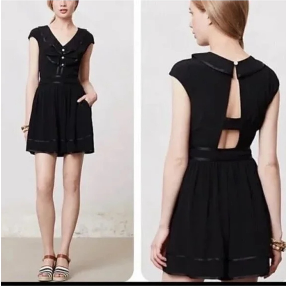 Anthropologie Elevenses Black Romper 2